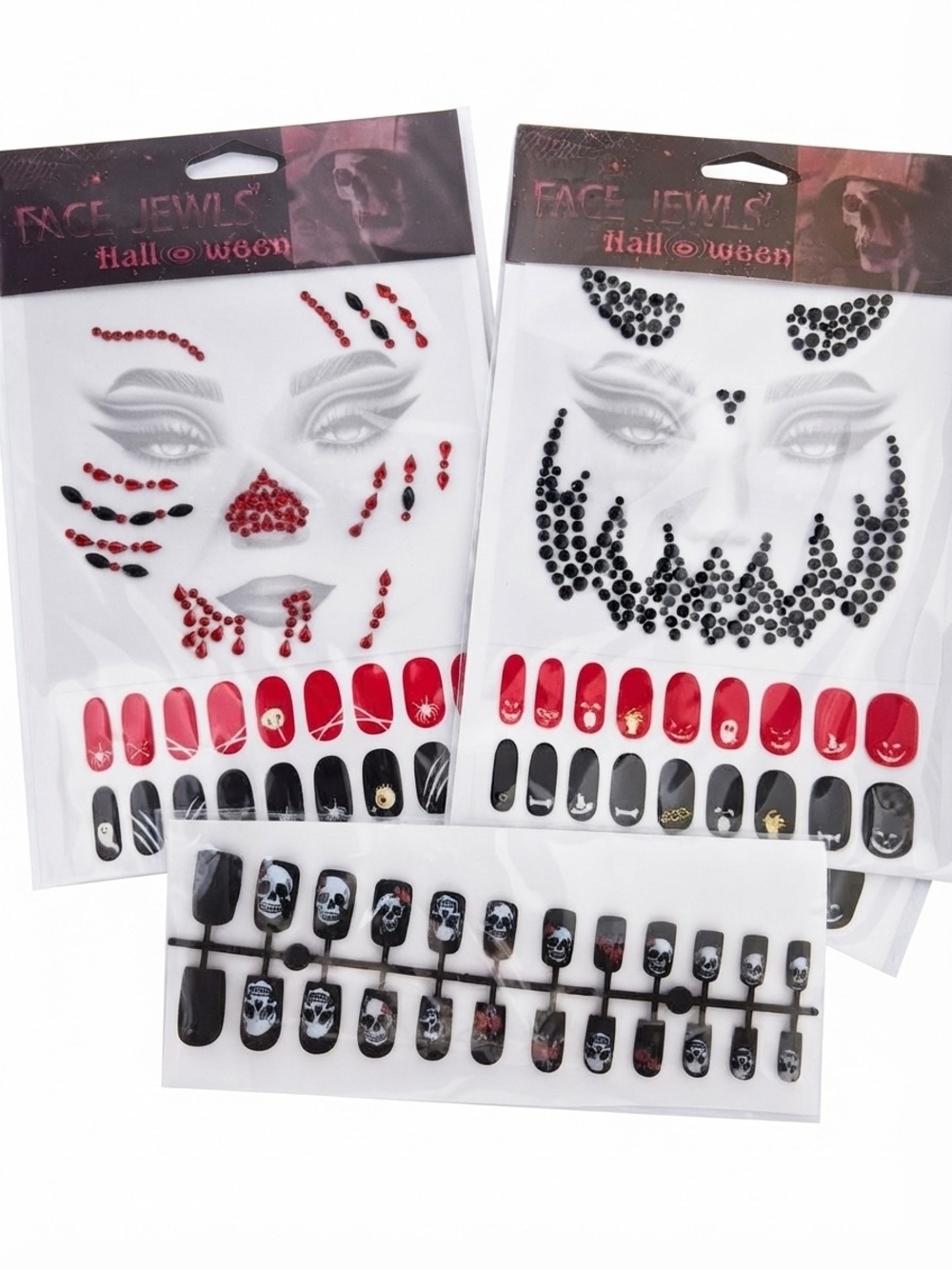 NWT 5 Piece Halloween Face Jewel Sets (0384)